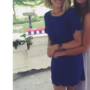 Mittoshop Blue scalloped shift dress